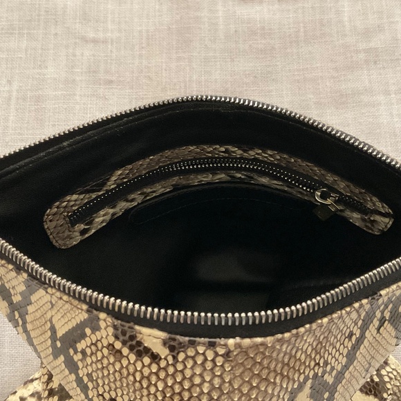 Elisabeth Weinstock Tokyo Cross-Body Bag Natural Taupe Snakeskin - Picture 12 of 16